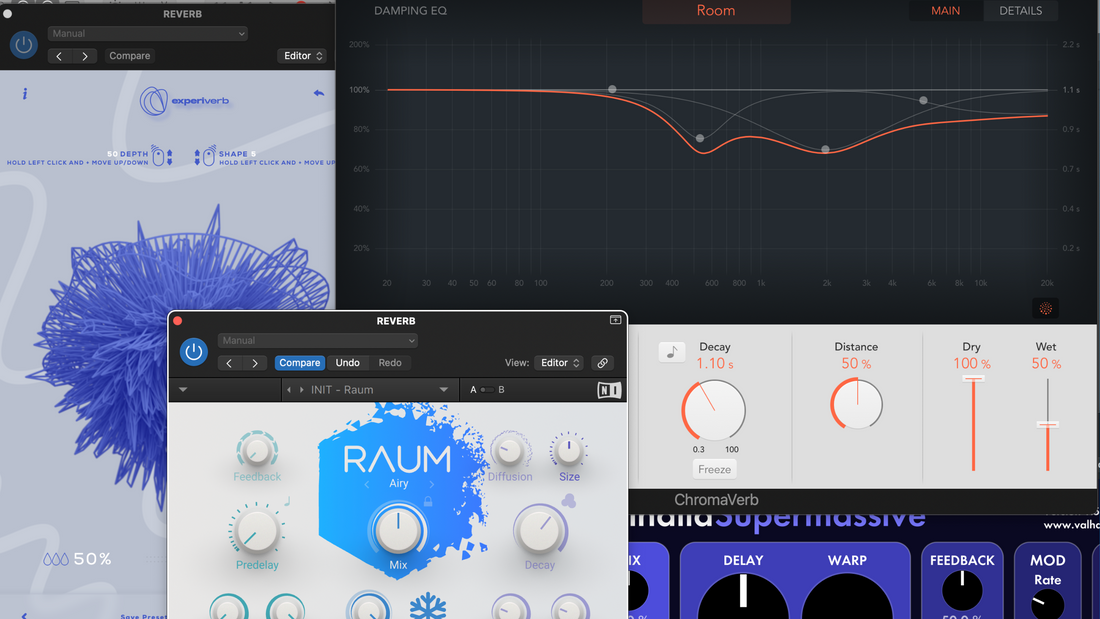 different types of reverbs