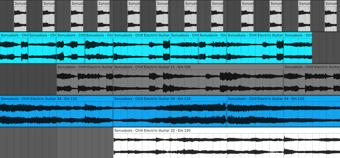 Picture of Audio Channels in Ableton Music Production Software