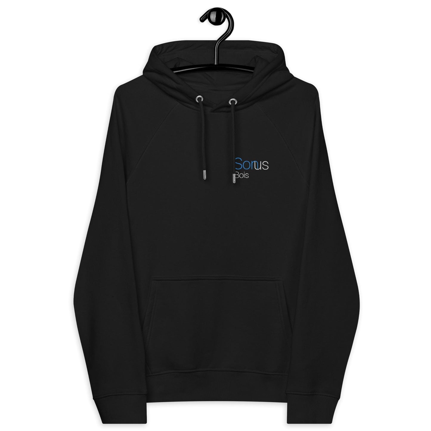 make the world sound better blue print hoodie from the front